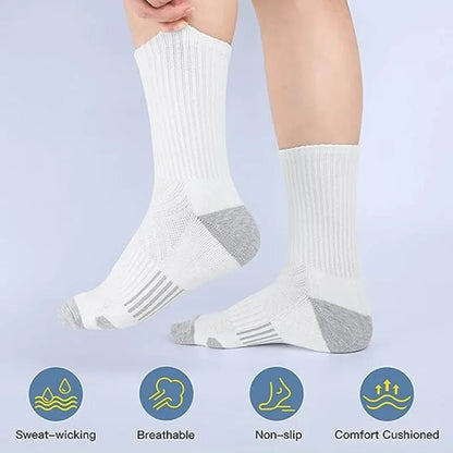 6/12 Pairs Men's Outdoor Gym Socks - High Quality Comfortable Soft Non Slip Football Socks - Plus Size New Style