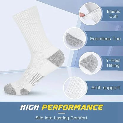 6/12 Pairs Men's Outdoor Gym Socks - High Quality Comfortable Soft Non Slip Football Socks - Plus Size New Style