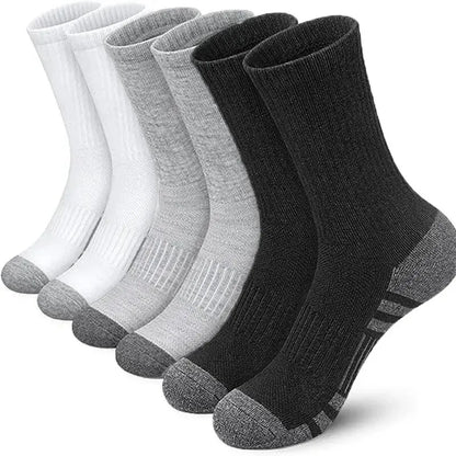 Lots de 6/12 Paires de Chaussettes de Gym Extérieures pour Homme - Haute Qualité, Confortables et Douces, Antidérapantes pour le Football - Grande Taille, Nouveau Style