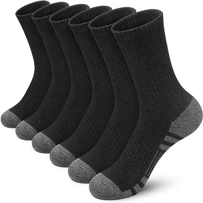 6/12 Pairs Men's Outdoor Gym Socks - High Quality Comfortable Soft Non Slip Football Socks - Plus Size New Style